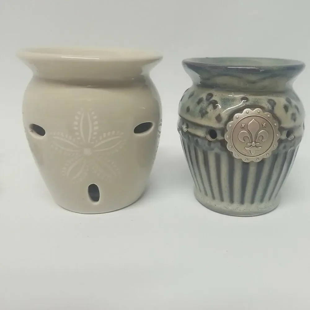 2 Scentsy Plug In Mini Nightlight Fragrance Warmers Sand Dollar Fleur De Lis